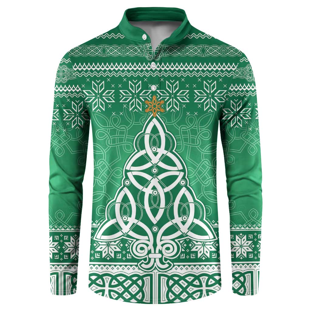Christmas Ireland Celtic Button Sweatshirt Special Xmas Tree - Wonder Print Shop
