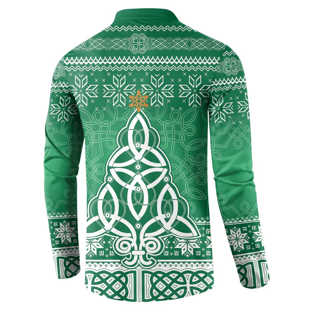 Christmas Ireland Celtic Button Sweatshirt Special Xmas Tree - Wonder Print Shop