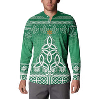 Christmas Ireland Celtic Button Sweatshirt Special Xmas Tree - Wonder Print Shop