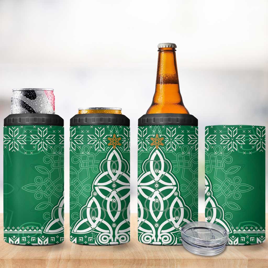 Christmas Ireland Celtic 4 in 1 Can Cooler Tumbler Special Xmas Tree - Wonder Print Shop