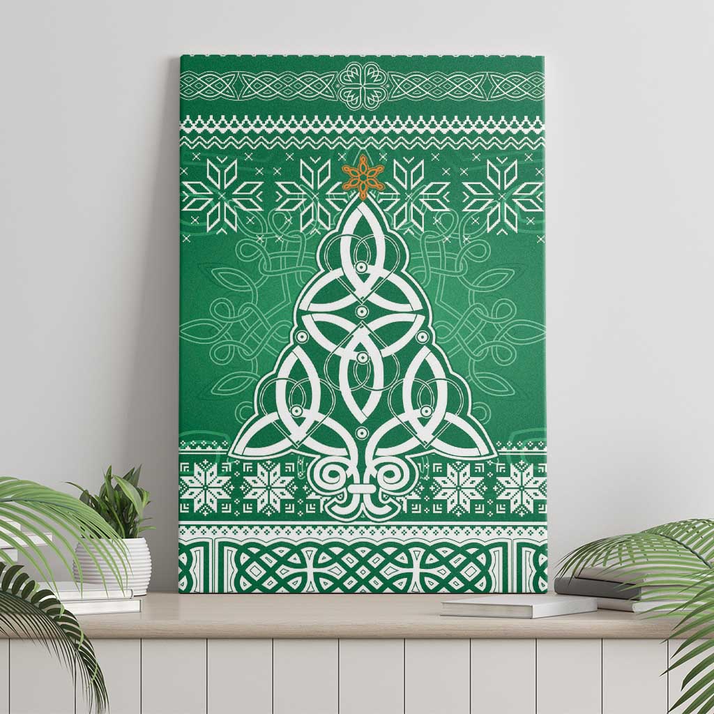 Christmas Ireland Celtic Canvas Wall Art Special Xmas Tree - Wonder Print Shop