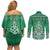 Christmas Ireland Celtic Couples Matching Off Shoulder Short Dress and Long Sleeve Button Shirt Special Xmas Tree - Wonder Print Shop