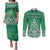 Christmas Ireland Celtic Couples Matching Puletasi and Long Sleeve Button Shirt Special Xmas Tree - Wonder Print Shop