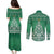 Christmas Ireland Celtic Couples Matching Puletasi and Long Sleeve Button Shirt Special Xmas Tree - Wonder Print Shop