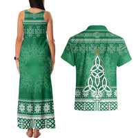 Christmas Ireland Celtic Couples Matching Tank Maxi Dress and Hawaiian Shirt Special Xmas Tree - Wonder Print Shop