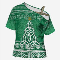 Christmas Ireland Celtic Cross Shoulder Shirt Special Xmas Tree - Wonder Print Shop