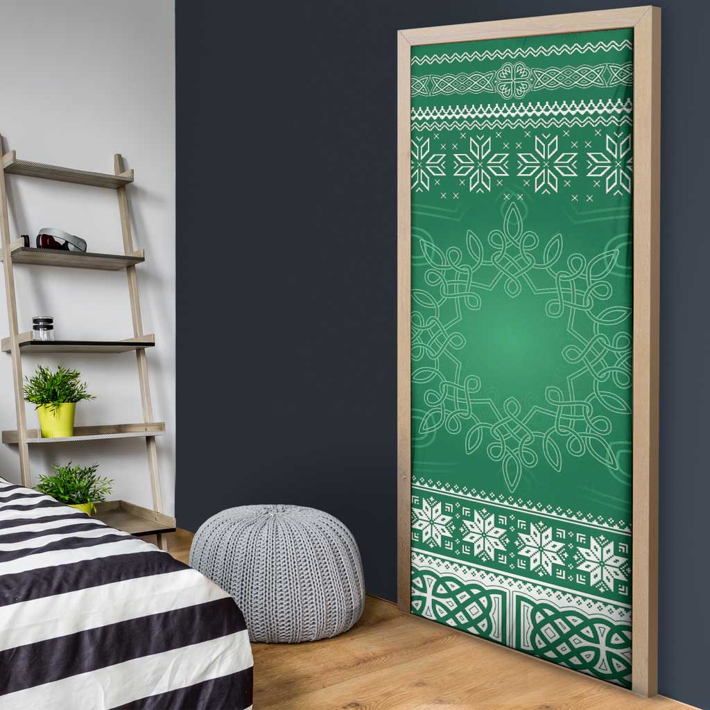 Christmas Ireland Celtic Door Cover Special Xmas Tree - Wonder Print Shop