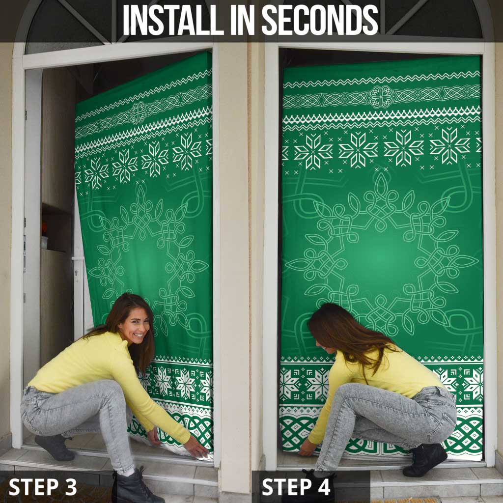 Christmas Ireland Celtic Door Cover Special Xmas Tree - Wonder Print Shop