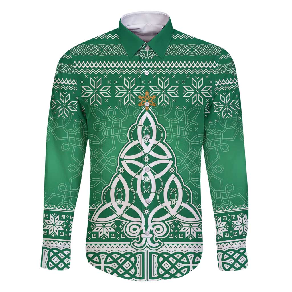 Christmas Ireland Celtic Family Matching Long Sleeve Bodycon Dress and Hawaiian Shirt Special Xmas Tree - Wonder Print Shop