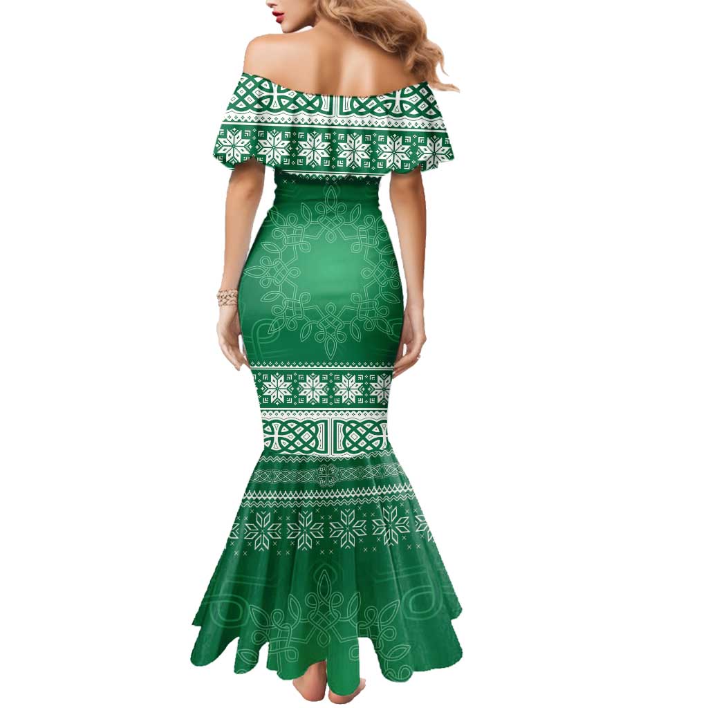 Christmas Ireland Celtic Family Matching Mermaid Dress and Hawaiian Shirt Special Xmas Tree - Wonder Print Shop