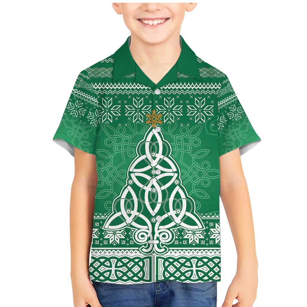 Christmas Ireland Celtic Family Matching Mermaid Dress and Hawaiian Shirt Special Xmas Tree - Wonder Print Shop