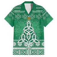 Christmas Ireland Celtic Family Matching Off The Shoulder Long Sleeve Dress and Hawaiian Shirt Special Xmas Tree - Wonder Print Shop