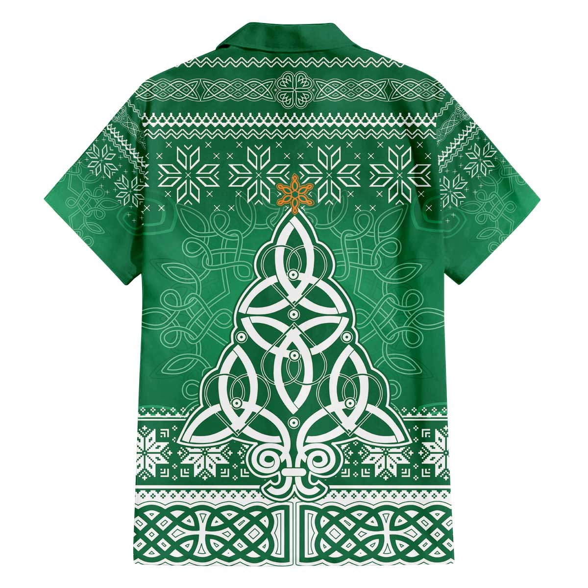 Christmas Ireland Celtic Family Matching Off The Shoulder Long Sleeve Dress and Hawaiian Shirt Special Xmas Tree - Wonder Print Shop