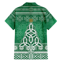 Christmas Ireland Celtic Family Matching Off The Shoulder Long Sleeve Dress and Hawaiian Shirt Special Xmas Tree - Wonder Print Shop