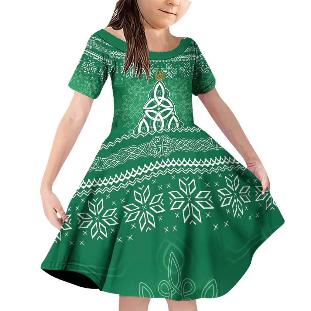 Christmas Ireland Celtic Family Matching Off Shoulder Short Dress and Hawaiian Shirt Special Xmas Tree - Wonder Print Shop