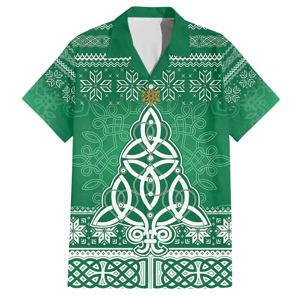 Christmas Ireland Celtic Family Matching Off Shoulder Short Dress and Hawaiian Shirt Special Xmas Tree - Wonder Print Shop