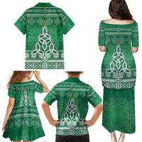 Christmas Ireland Celtic Family Matching Puletasi and Hawaiian Shirt Special Xmas Tree - Wonder Print Shop