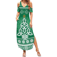 Christmas Ireland Celtic Family Matching Summer Maxi Dress and Hawaiian Shirt Special Xmas Tree - Wonder Print Shop
