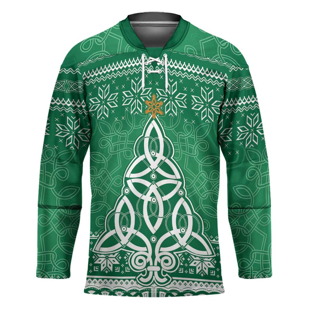 Christmas Ireland Celtic Hockey Jersey Special Xmas Tree - Wonder Print Shop
