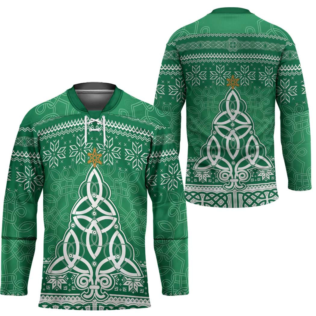 Christmas Ireland Celtic Hockey Jersey Special Xmas Tree - Wonder Print Shop