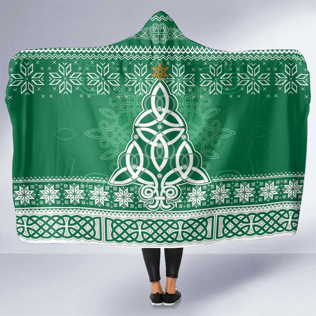 Christmas Ireland Celtic Hooded Blanket Special Xmas Tree - Wonder Print Shop