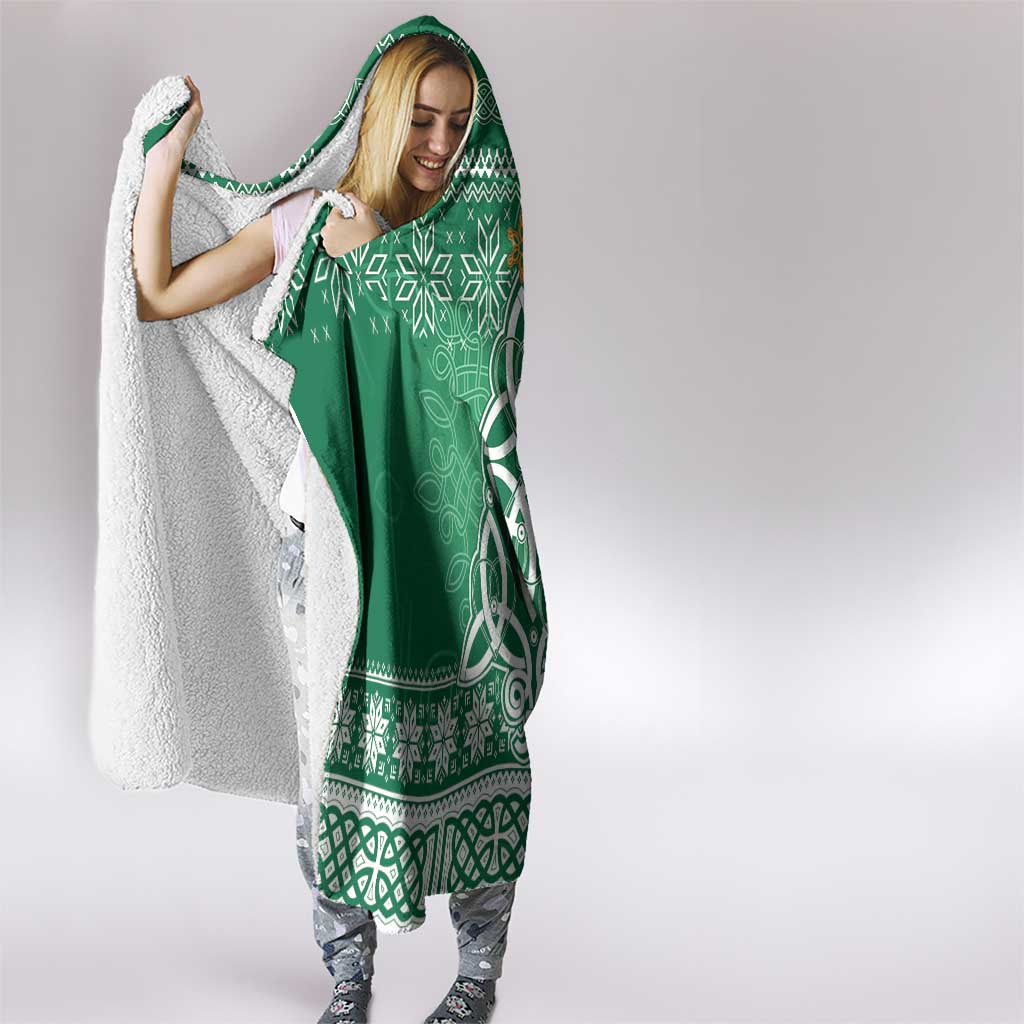 Christmas Ireland Celtic Hooded Blanket Special Xmas Tree - Wonder Print Shop