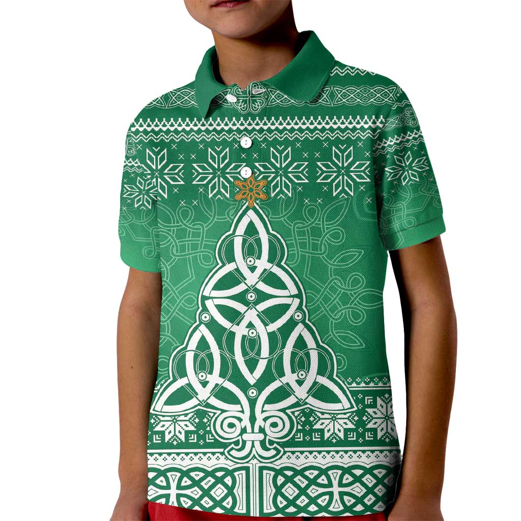 Christmas Ireland Celtic Kid Polo Shirt Special Xmas Tree - Wonder Print Shop