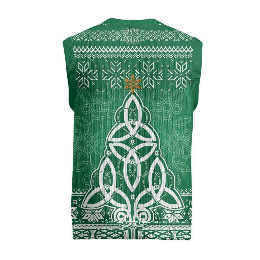 Christmas Ireland Celtic Christmas Knitted V-Neck Vest Special Xmas Tree - Wonder Print Shop