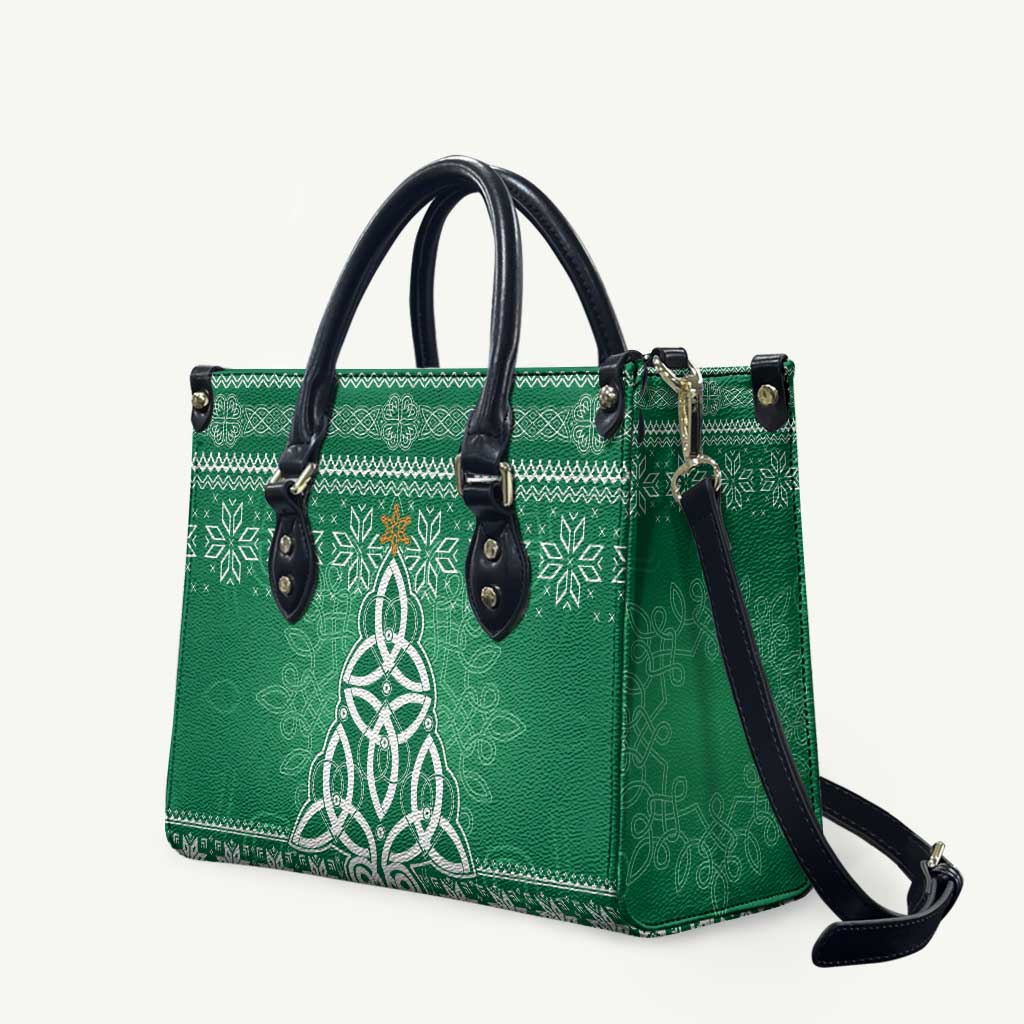Christmas Ireland Celtic Leather Bag Special Xmas Tree - Wonder Print Shop
