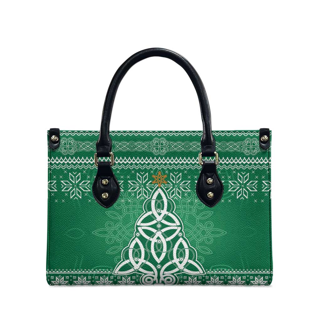 Christmas Ireland Celtic Leather Bag Special Xmas Tree - Wonder Print Shop