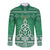 Christmas Ireland Celtic Long Sleeve Button Shirt Special Xmas Tree - Wonder Print Shop