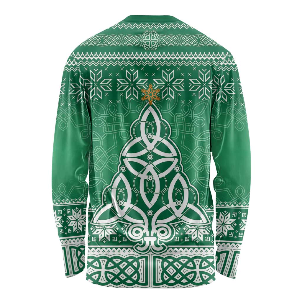 Christmas Ireland Celtic Long Sleeve Shirt Special Xmas Tree - Wonder Print Shop