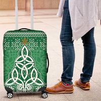 Christmas Ireland Celtic Luggage Cover Special Xmas Tree - Wonder Print Shop