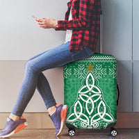 Christmas Ireland Celtic Luggage Cover Special Xmas Tree - Wonder Print Shop