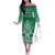 Christmas Ireland Celtic Off The Shoulder Long Sleeve Dress Special Xmas Tree - Wonder Print Shop
