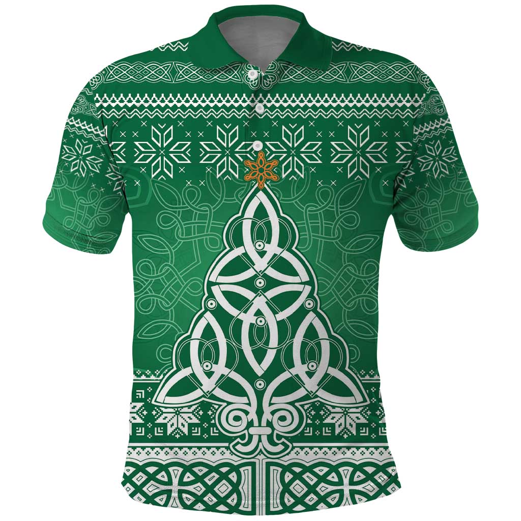 Christmas Ireland Celtic Polo Shirt Special Xmas Tree - Wonder Print Shop