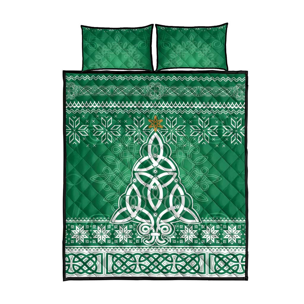 Christmas Ireland Celtic Quilt Bed Set Special Xmas Tree - Wonder Print Shop