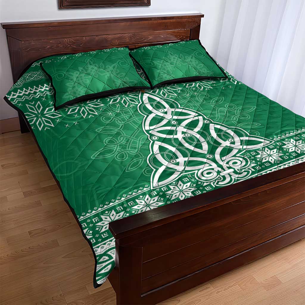 Christmas Ireland Celtic Quilt Bed Set Special Xmas Tree - Wonder Print Shop