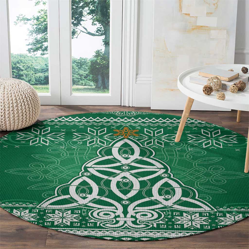 Christmas Ireland Celtic Round Carpet Special Xmas Tree - Wonder Print Shop