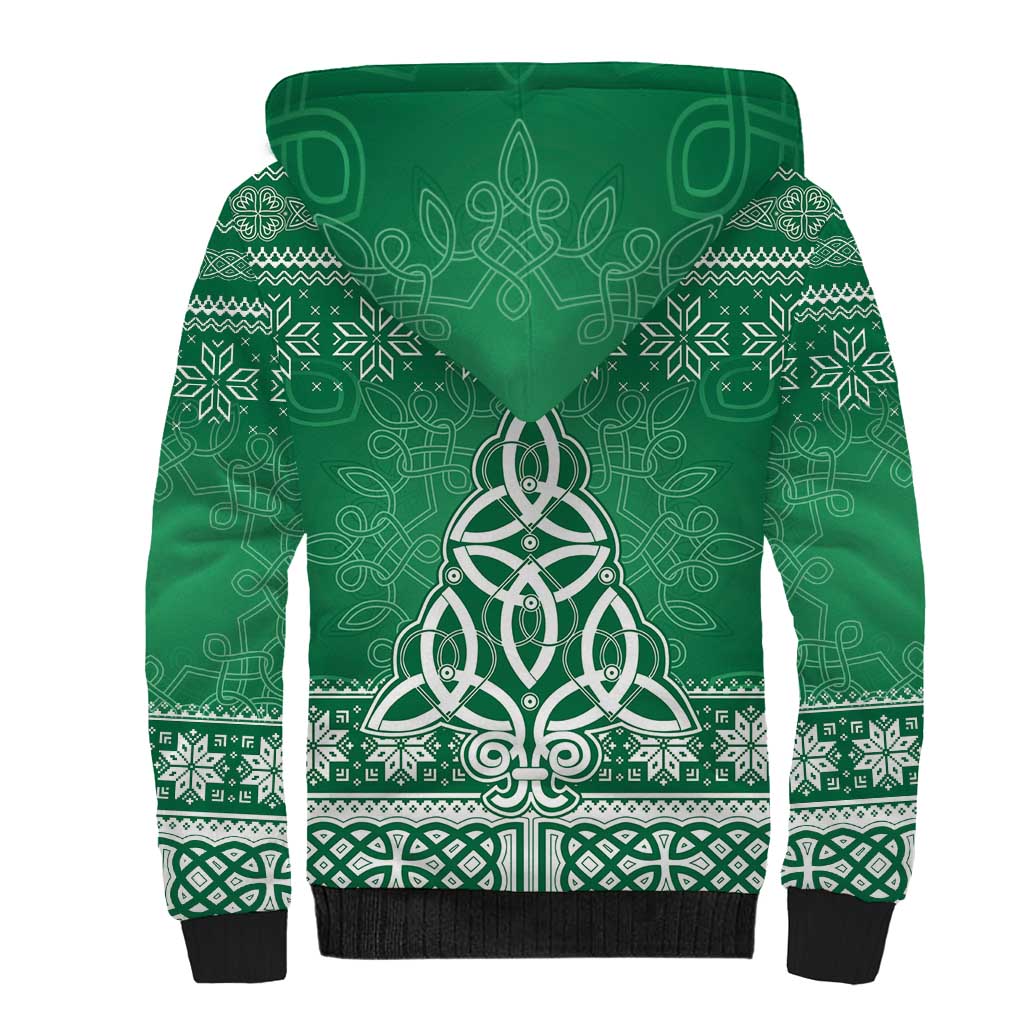 Christmas Ireland Celtic Sherpa Hoodie Special Xmas Tree - Wonder Print Shop