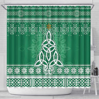 Christmas Ireland Celtic Shower Curtain Special Xmas Tree - Wonder Print Shop