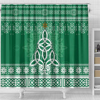 Christmas Ireland Celtic Shower Curtain Special Xmas Tree - Wonder Print Shop