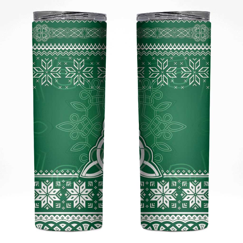 Christmas Ireland Celtic Skinny Tumbler Special Xmas Tree - Wonder Print Shop