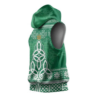 Christmas Ireland Celtic Sleeveless Hoodie Special Xmas Tree - Wonder Print Shop