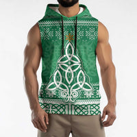 Christmas Ireland Celtic Sleeveless Hoodie Special Xmas Tree - Wonder Print Shop
