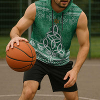 Christmas Ireland Celtic Sleeveless Hoodie Special Xmas Tree - Wonder Print Shop