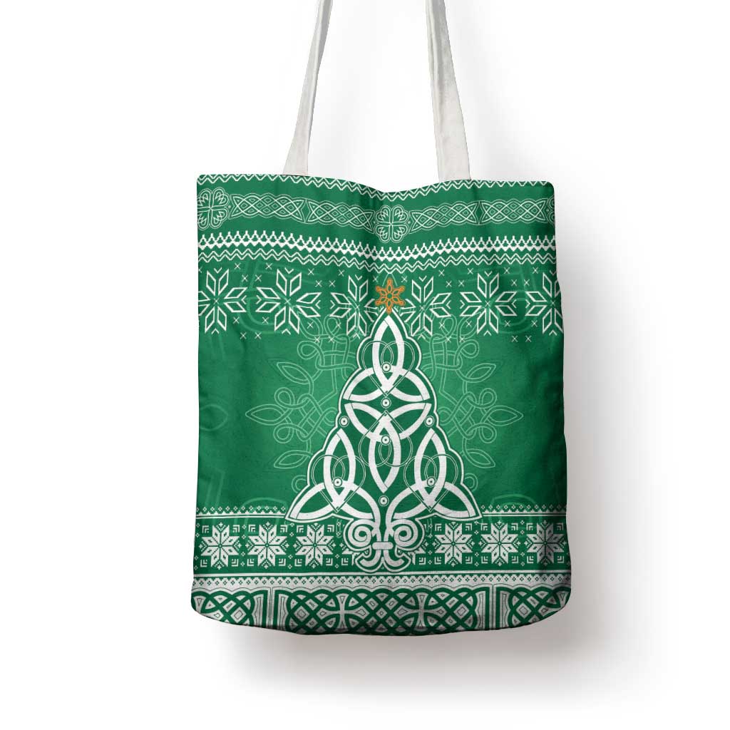 Christmas Ireland Celtic Tote Bag Special Xmas Tree - Wonder Print Shop