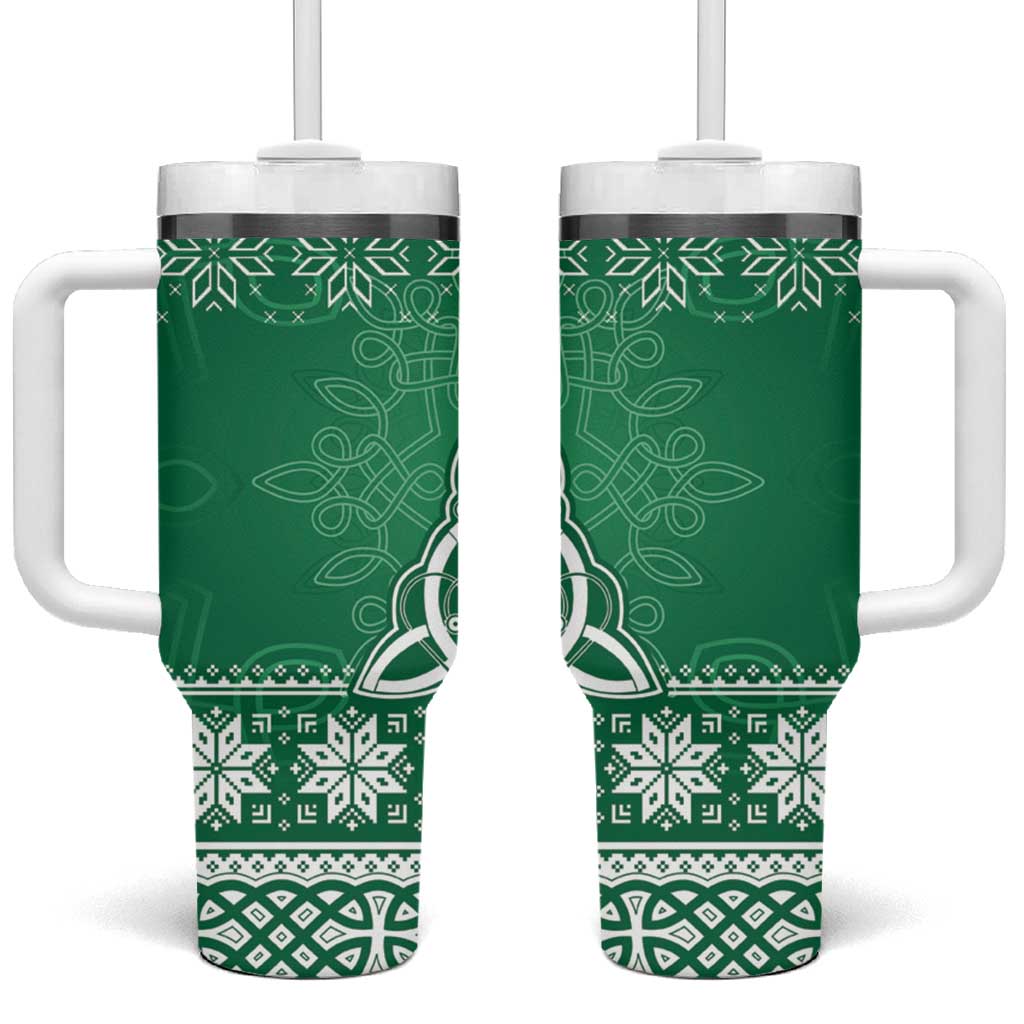 Christmas Ireland Celtic Tumbler With Handle Special Xmas Tree - Wonder Print Shop