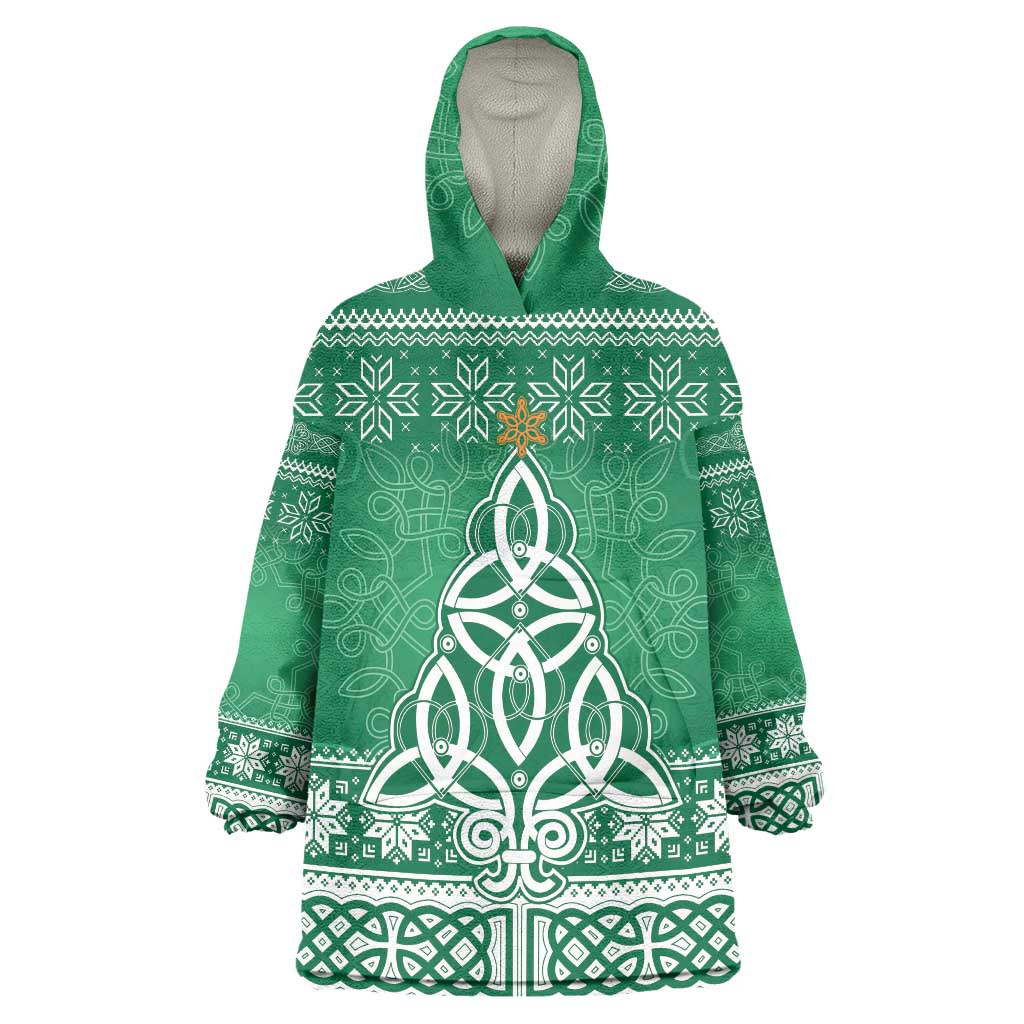 Christmas Ireland Celtic Wearable Blanket Hoodie Special Xmas Tree - Wonder Print Shop