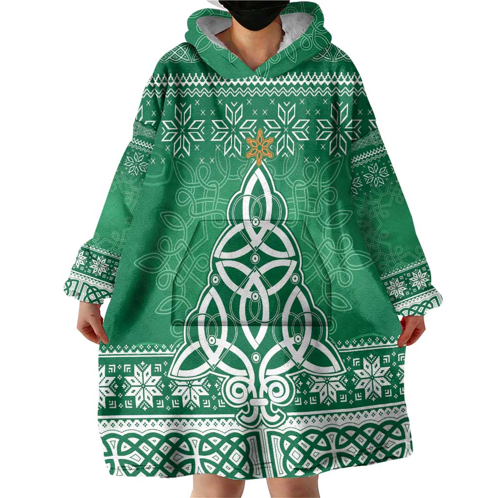 Christmas Ireland Celtic Wearable Blanket Hoodie Special Xmas Tree - Wonder Print Shop